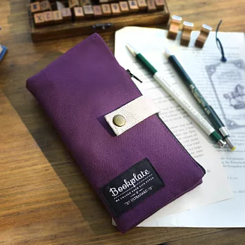 ultrahard Bookplate 藏書票拉鍊信箋筆袋系列(紫)