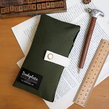 ultrahard Bookplate 藏書票拉鍊信箋筆袋系列(綠)