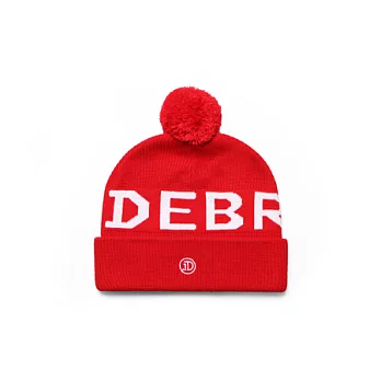 【DEBRAND】吳克群 2015 DEBRAND LOGO 球球 毛帽 赤紅