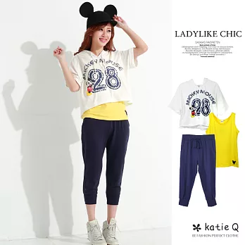 【KatieQ】迪士尼90週年限定潮流套裝-M-4XLM白