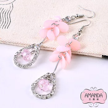 AMANDA艾曼達甜心 耳環-柔情粉晶-1456柔情粉晶