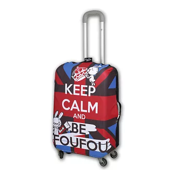 《Foufou》繽紛行李箱套(S)- keep calm and be foufou