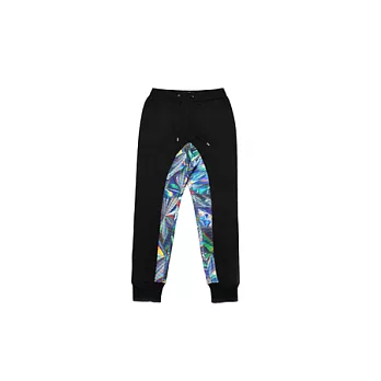 【DEBRAND】吳克群 2014 A/W DEBRAND GLARE LASER 炫光拼接棉SWEATPANTS 炫光黑S炫光黑