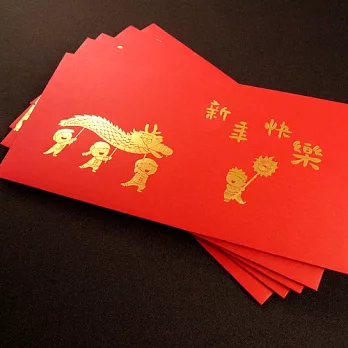 《Conifer》15K歐式賀年紅包袋(5入)-新年快樂