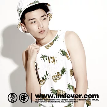 熱血FEVER GATHERS MONEY 背心-白S白色