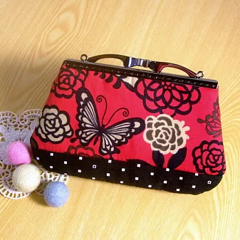 手縫ok!-鴻運口金三層包(拼布材料包)