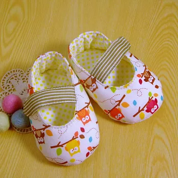 手縫ok!-嬰兒鞋B款-貓頭鷹(拼布材料包)