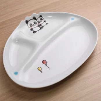 【西海陶器】小熊貓分隔瓷盤