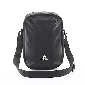 ADIDAS 輕量防水直式側背包黑色