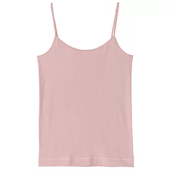 [MUJI 無印良品]女有機棉混彈性無側縫細肩帶XL粉紅