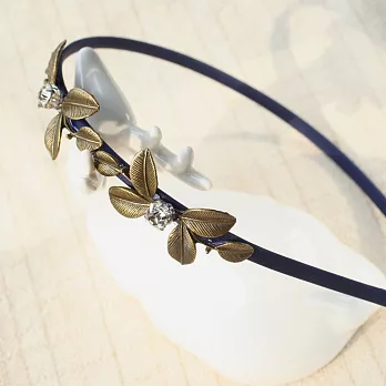 古銅色金屬葉片髮箍‧Alice遇見愛麗絲‧