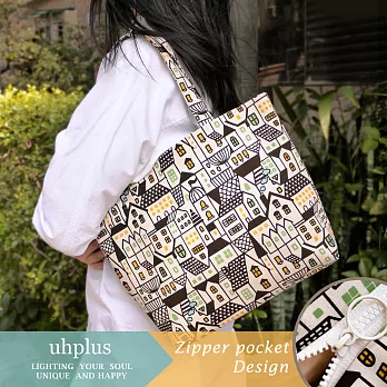 uhplus 輕托特- 北歐小木屋(米)