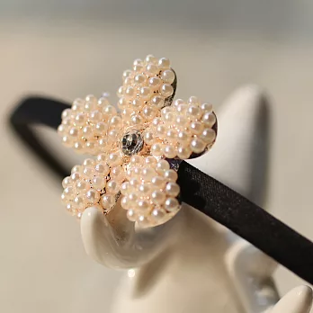 珍珠、鋯石的華美髮箍‧花兒