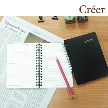 Creer A6/50K 雙線圈橫罫筆記本-80張