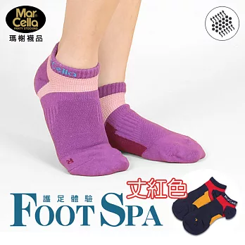 《瑪榭》Foot Spa系列.足弓腳踝加強舒適透氣機能女襪 - 台灣製M丈紅