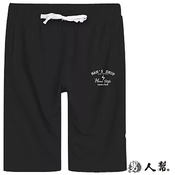 【男人幫】K0450＊【潮流人氣Hero Style 美式短褲】黑色 2XL號