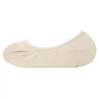 [MUJI 無印良品]女足尖寬鬆舒適不易鬆脫隱形襪23~25cm米色