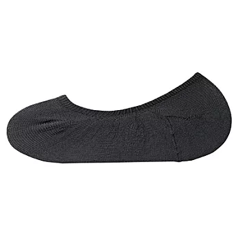 [MUJI 無印良品]女足尖寬鬆舒適不易鬆脫隱形襪23~25cm黑色