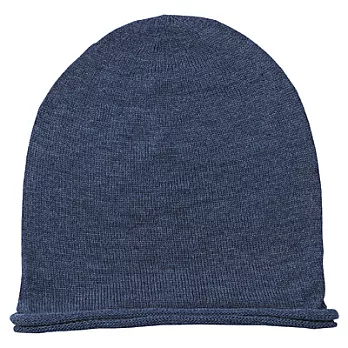 [MUJI 無印良品]棉混高密織針織帽深藍
