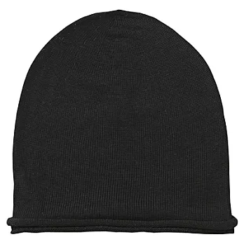 [MUJI 無印良品]棉混高密織針織帽黑色