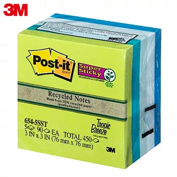 3M Post-it利貼 狠黏便條紙混色包 654-5SST