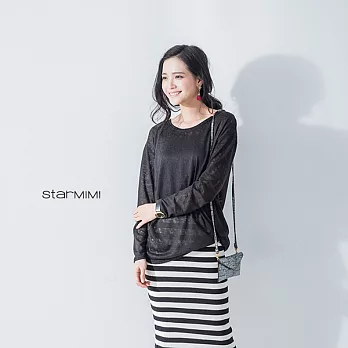 【STARMIMI】薄透感針織上衣*FREE黑