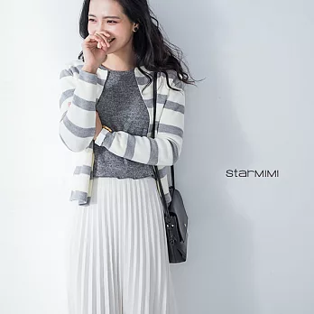 【StarMIMI】短版長袖針織T恤*FREE灰