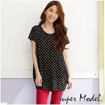 【名模衣櫃】經典韓風印花上衣-共13款 (適穿M-XXL)FREE五彩點點
