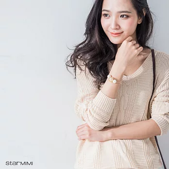 【STARMIMI】 鏤空金線珍珠手環*FREE金色