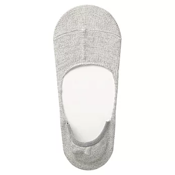 [MUJI 無印良品]女棉混麻腳跟防滑隱形襪淺灰23~25cm淺灰