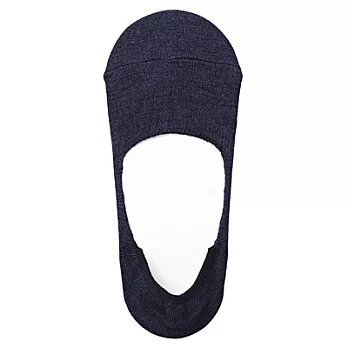 [MUJI 無印良品]女棉混麻腳跟防滑隱形襪深藍23~25cm深藍