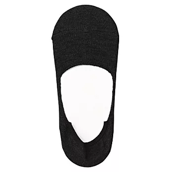 [MUJI 無印良品]女棉混麻腳跟防滑隱形襪黑色23~25cm黑色