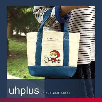 uhplus 童趣森林Conte de fées 輕巧袋- 小紅帽與她的好朋友(藍)