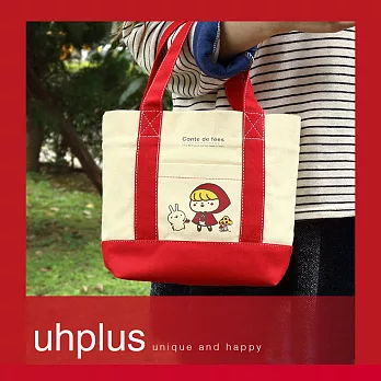 uhplus 童趣森林Conte de fées 輕巧袋- 小紅帽與她的好朋友(紅)