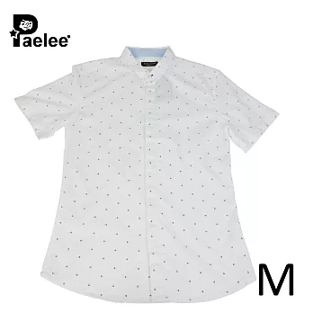 【Paelee 帕里】滿版船帆點點 短袖襯衫M純淨白