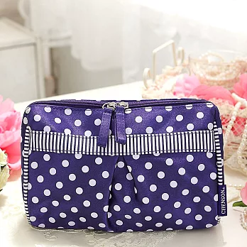 1818 夢幻甜心.優雅抓折立體ㄇ字大開口化妝包/紫色(CG65474-U)