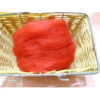 美麗諾羊毛-M6紅色50g【超柔細】
