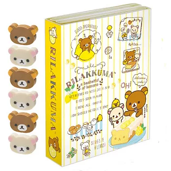 San-X 拉拉熊水果檸檬園系列6折便條本。黃