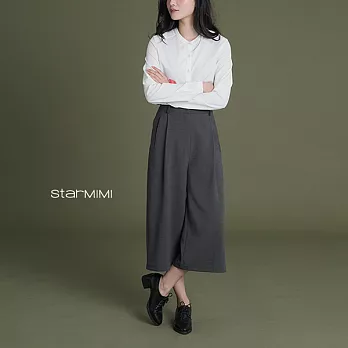 【StarMIMI】單摺厚料寬版西裝褲*S深灰