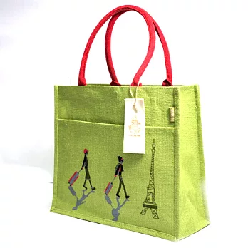 【KK Jute Bag 潮麻包】出走 (世界是我的舞台)----肩揹/手提兩用包