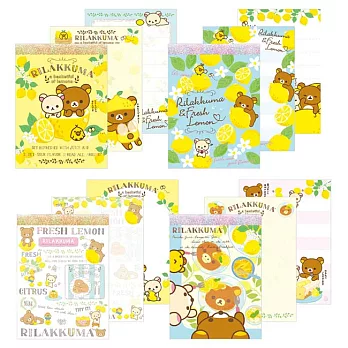 San-X 拉拉熊水果檸檬園系列小便條本。(隨機2入)