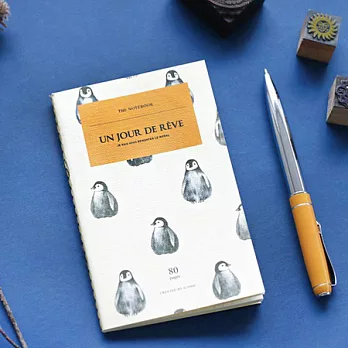 春時風光線裝方格眼筆記本S-企鵝