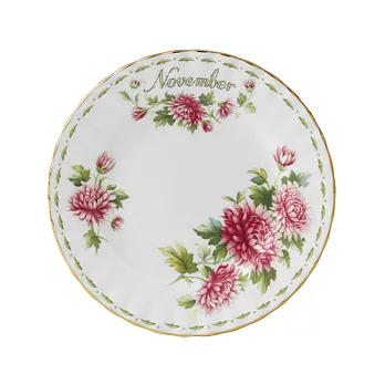 Royal Albert 誕生月份之花 十一月菊花16cm盤