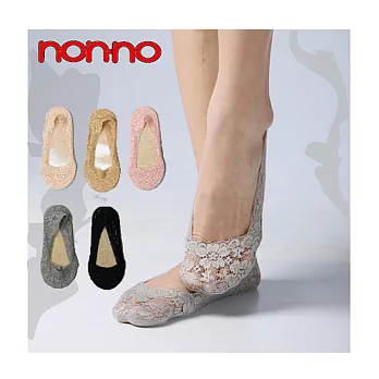 【non-no儂儂】深口蕾絲止滑隱形襪套-膚色