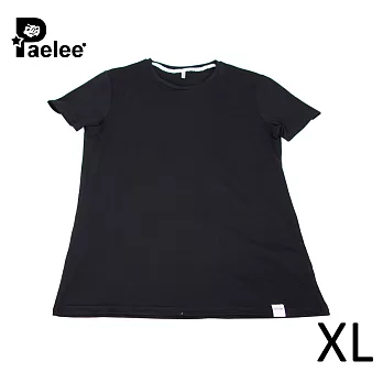 【Paelee 帕里】萊卡彈性素面 短袖T恤 XL深邃黑