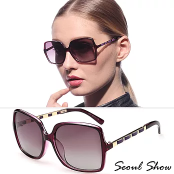 Seoul Show 小香風皮質鍊帶款 太陽眼鏡 A261 紫色