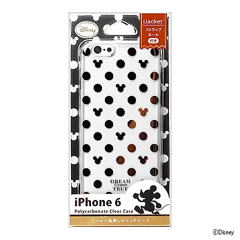 iJacket iPhone 6 Disney 4.7吋 迪士尼 米奇點點 金箔透明 硬式保護殼透明