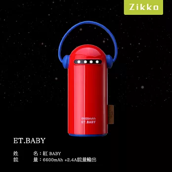 Zikko ET.BABY 6600mAh 行動電源紅BABY