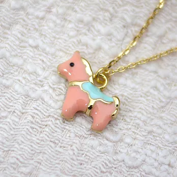 【安珂ECO正韓飾品】粉嫩釉彩小馬 項鍊
