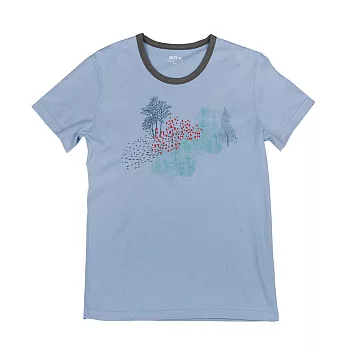 蘑菇有機棉T恤 / 三月之森 /S/ 水藍